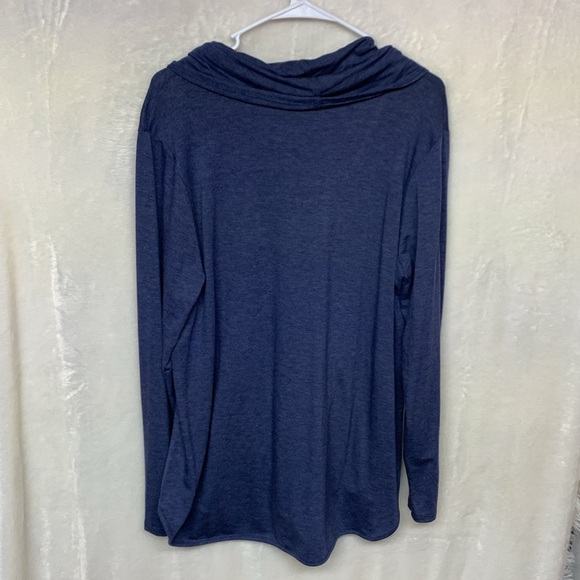 New Directions Blue Cowl Neck Top Women’s XL - Picture 9 of 9
